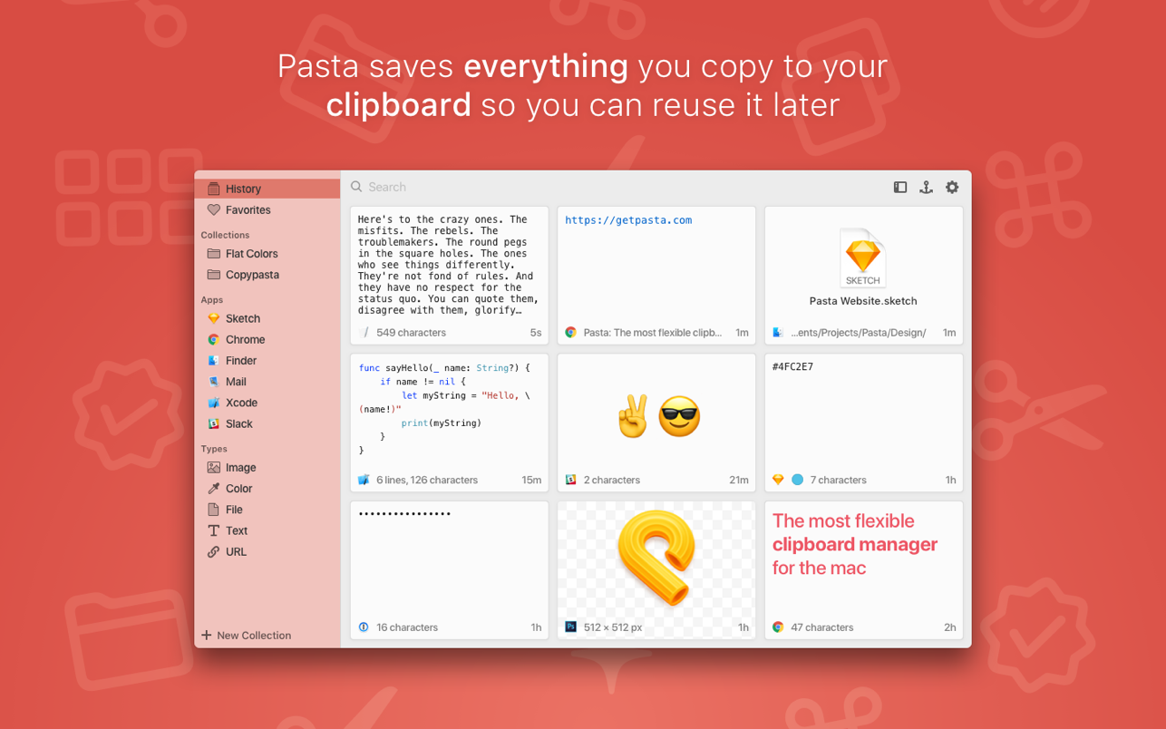 Pasta Pro 1.3.9 Mac 破解版 Mac 剪贴板管理器