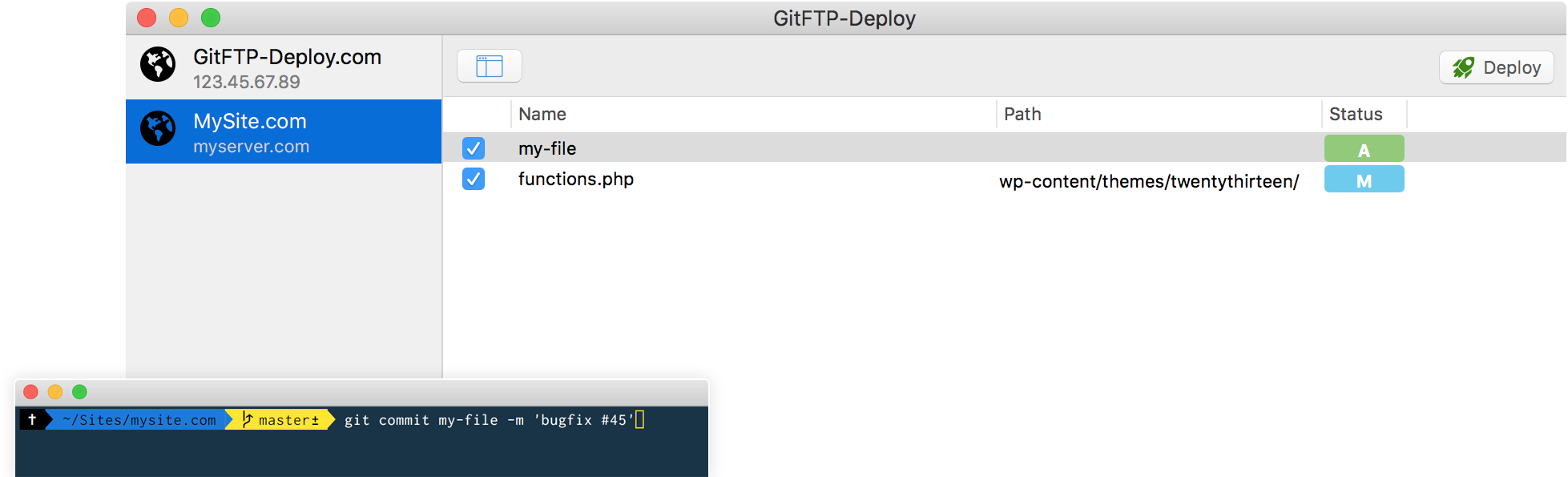 GitFTP-Deploy for Mac 2.6.2 注册版 - 优秀的FTP 上传部署工具