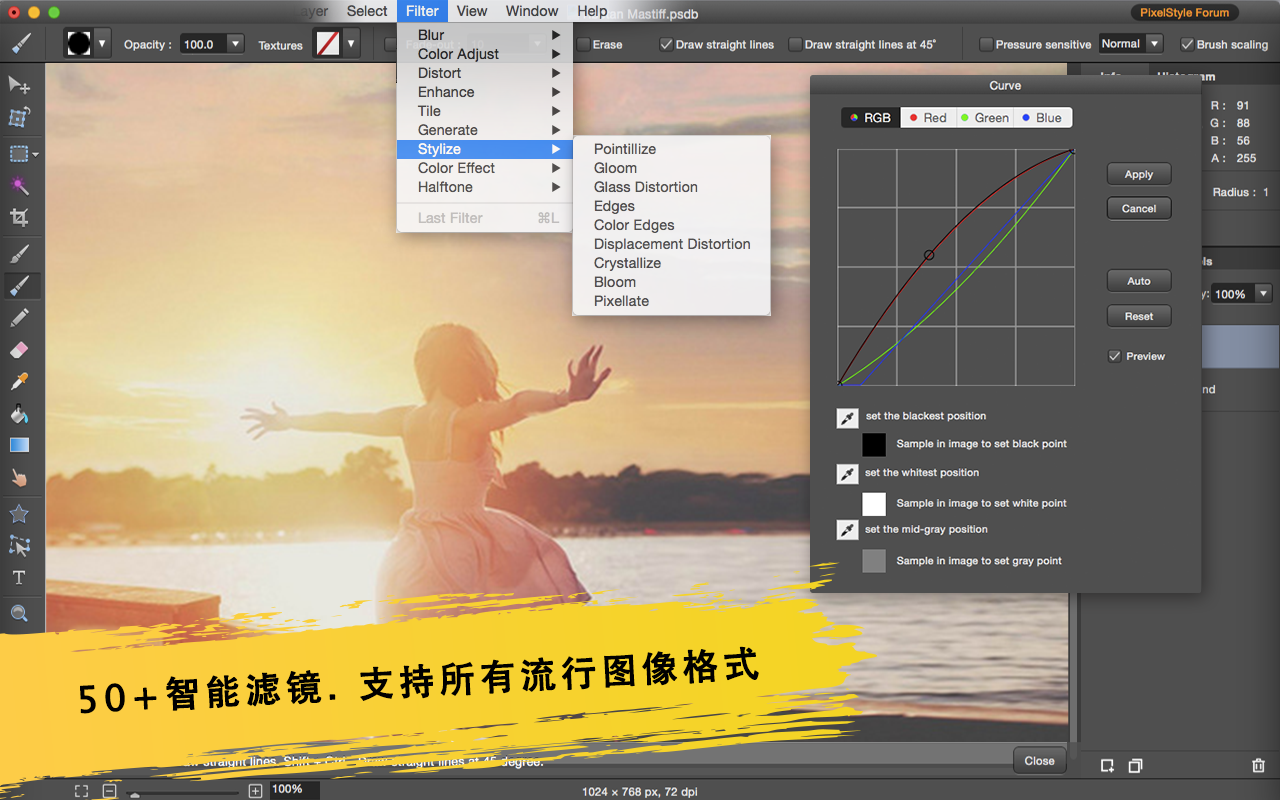 ProPaint图片编辑和绘画工具 3.7.0 Mac 中文破解版 修图滤镜特效和图像设计