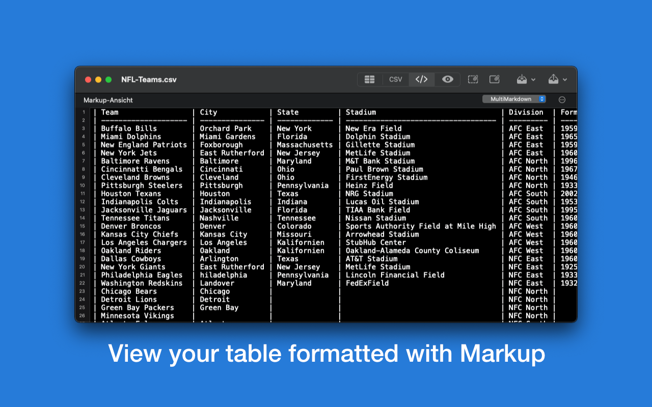 MarkupTable 1.5.2 Mac 破解版 表格编辑器