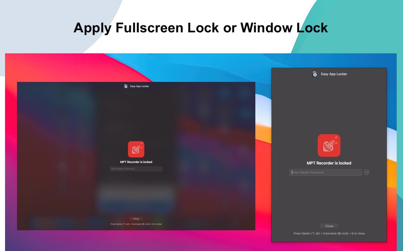 Easy App Locker 1.0 Mac 破解版 应用加密软件
