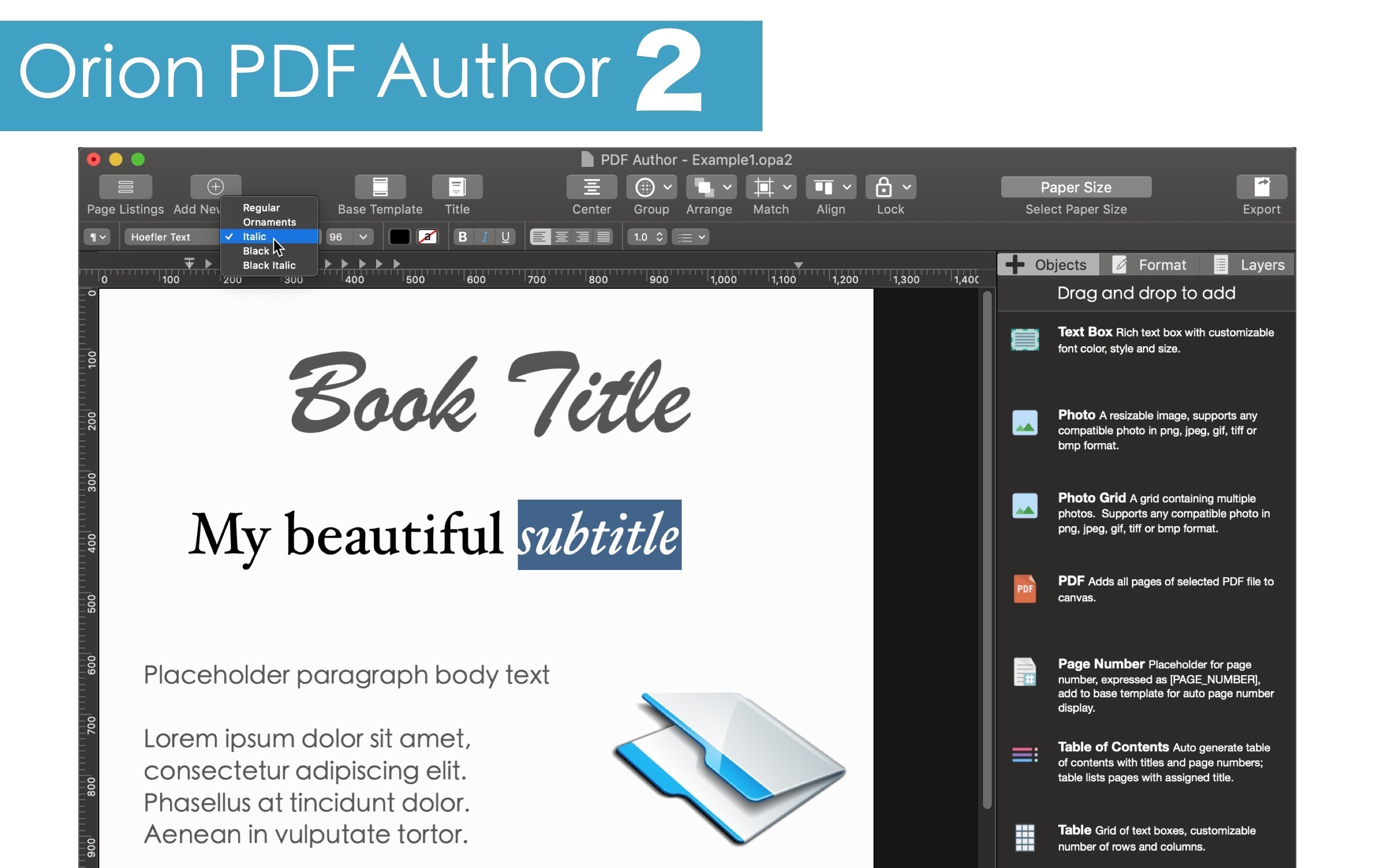 Orion PDF Author 2 for Mac 2.30 破解版 - PDF文档创建应用