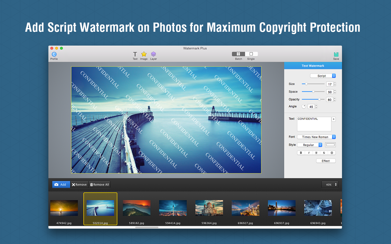 Watermark Plus 1.5.9 Mac 破解版 批量添加水印