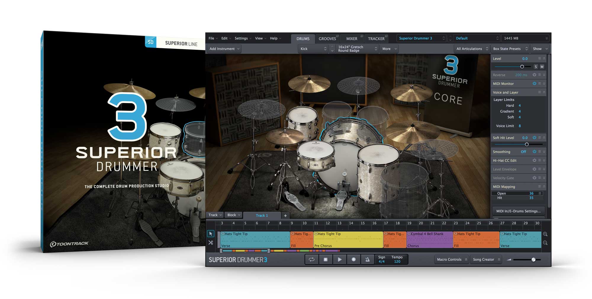 Toontrack Superior Drummer 3.2.4 Mac 破解版 鼓音乐制作工具