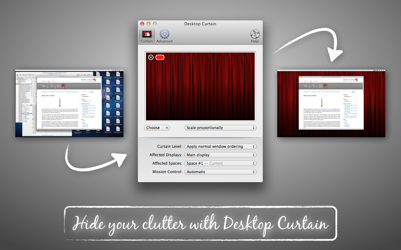 Desktop Curtain 3.1.3 Mac 破解版 桌面隐藏软件