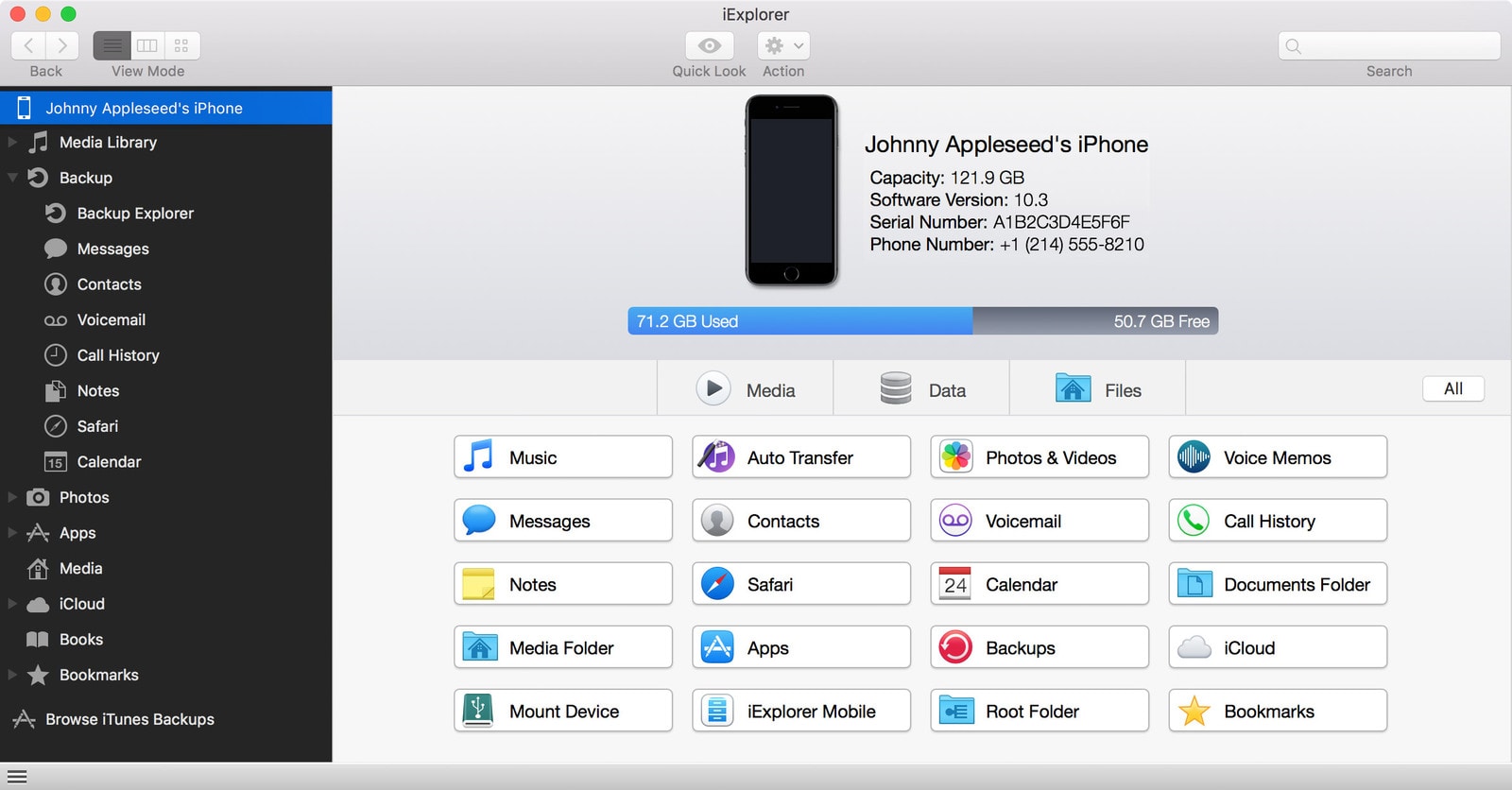 iExplorer 4.5.0 Mac 破解版 - Mac 上优秀的iPhone/iPad设备管理工具