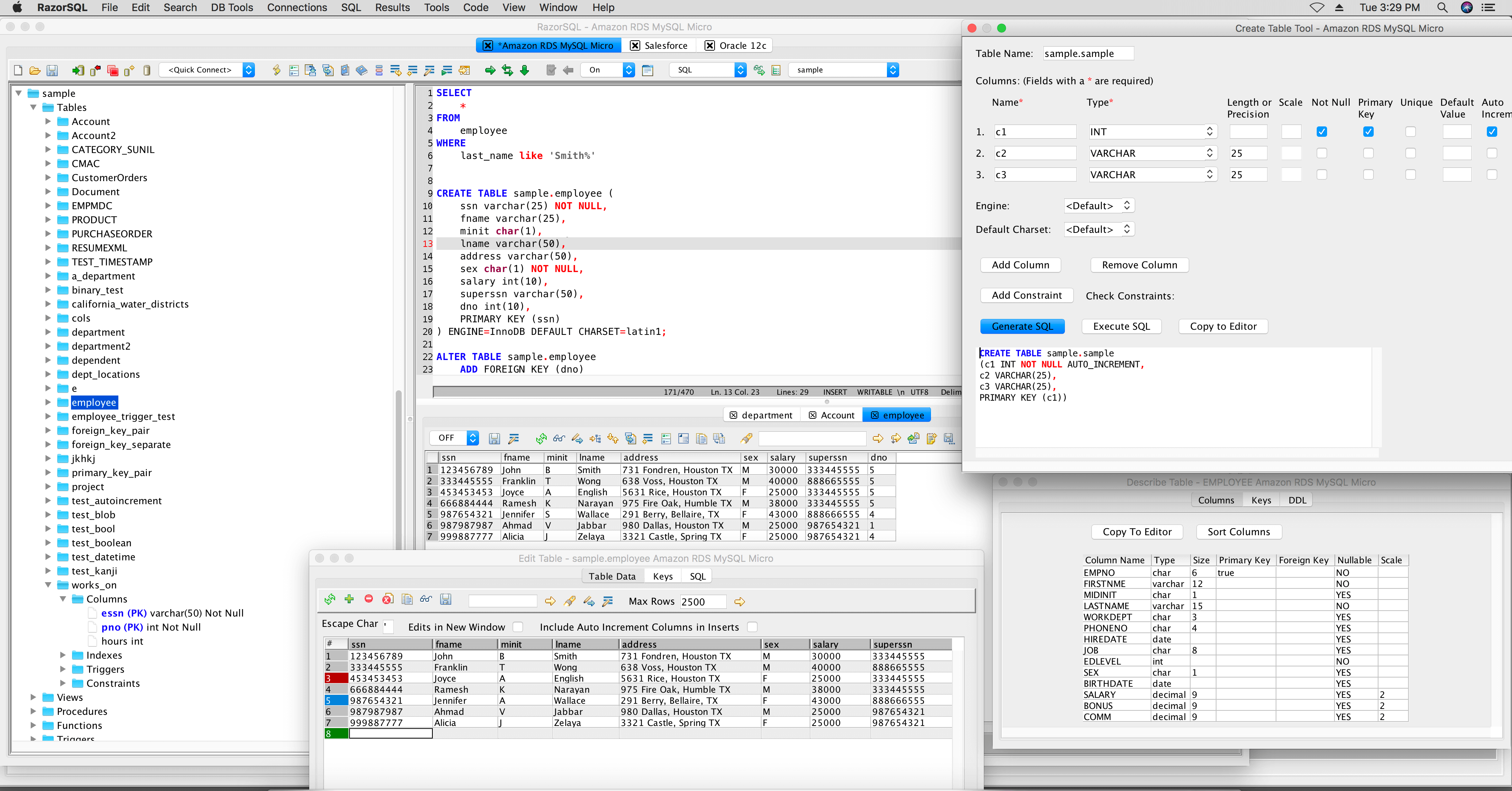 RazorSQL 8.0.8 Mac 破解版 - 优秀的数据库管理客户端