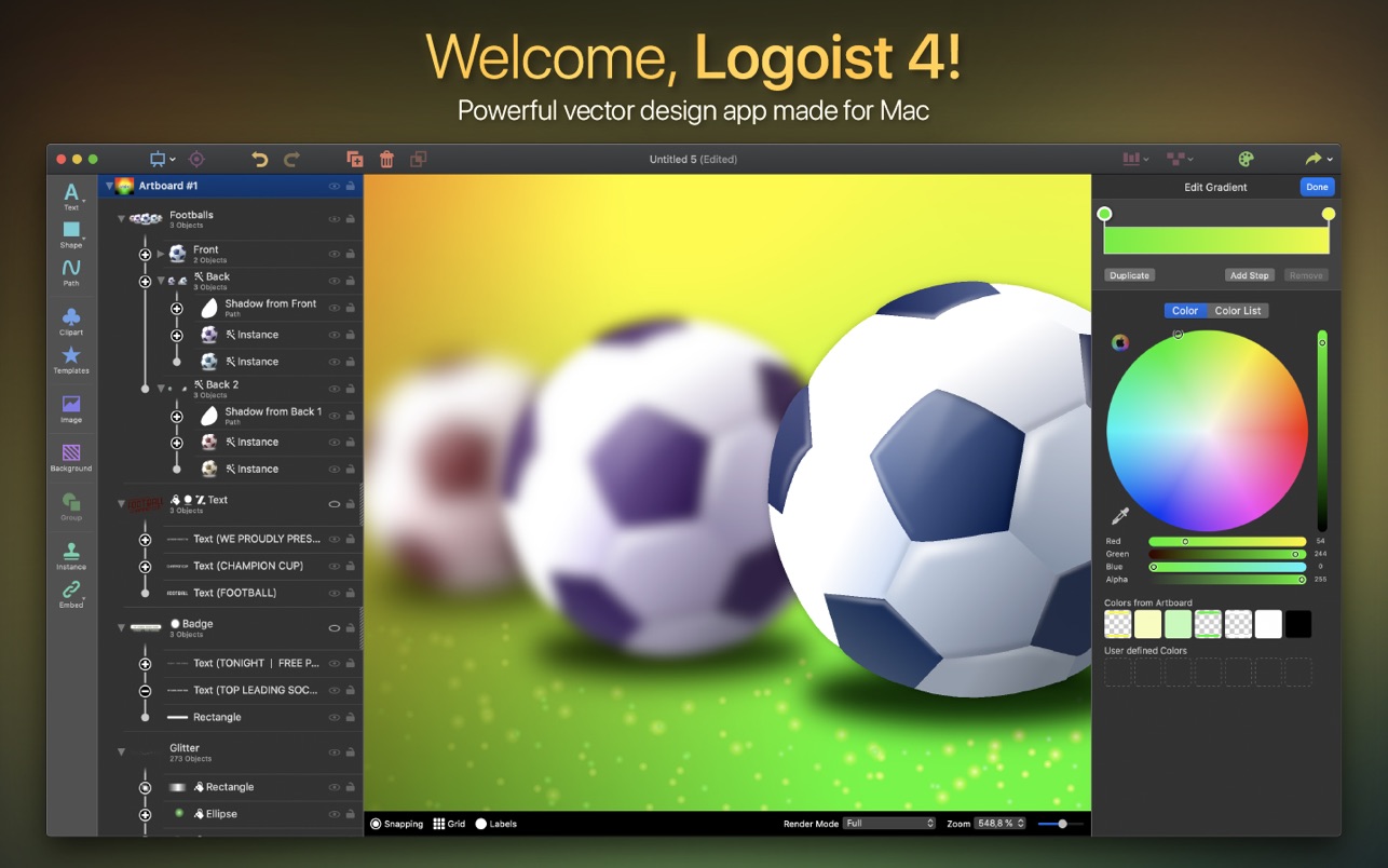 Logoist 4.2 Mac 中文破解版 强大易用的图标设计制作工具