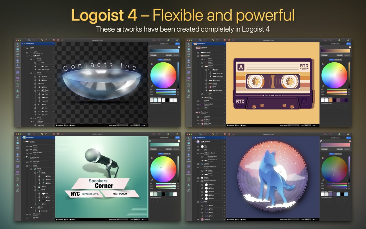 Logoist 4.2 Mac 中文破解版 强大易用的图标设计制作工具