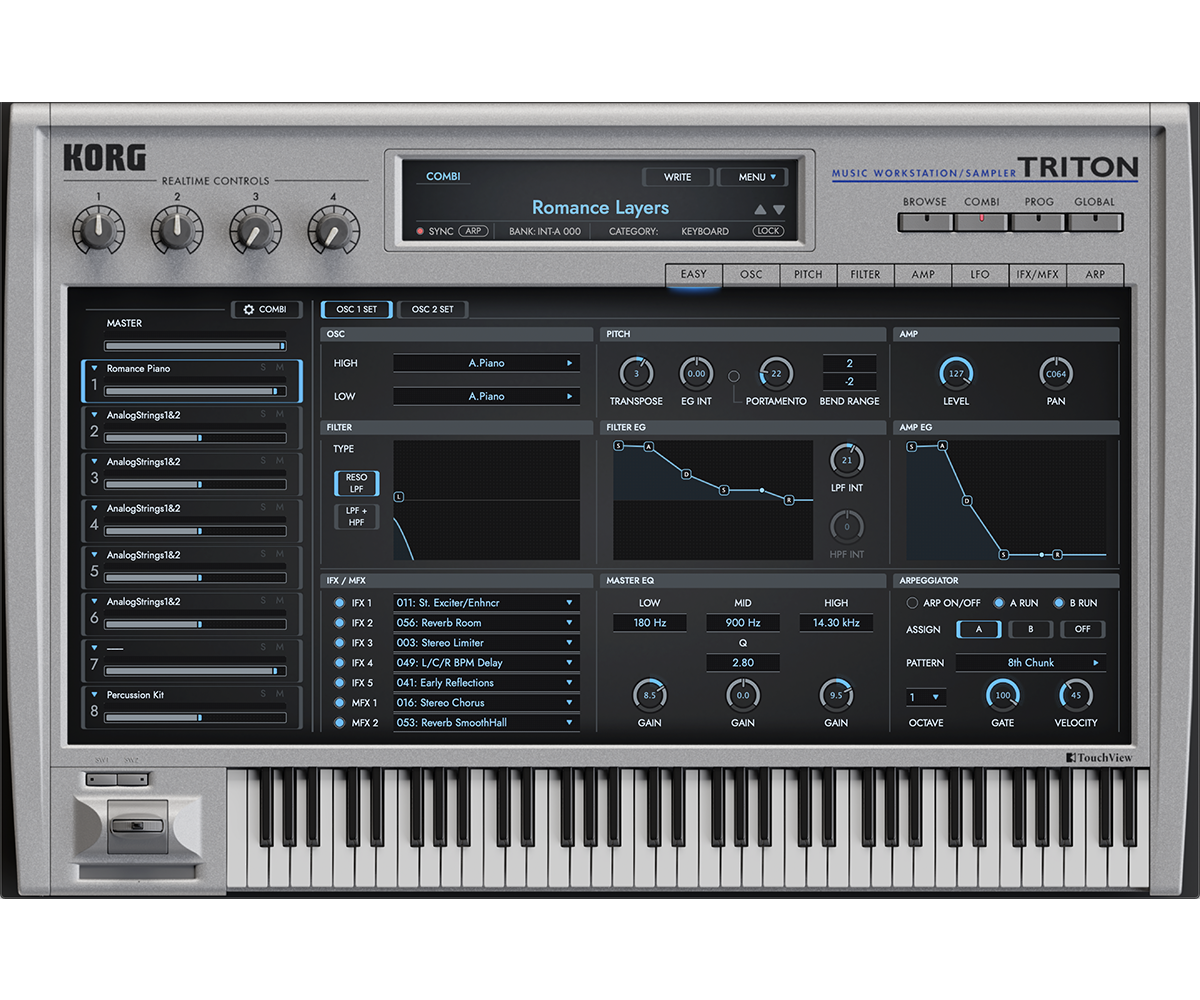 KORG Software TRITON Extreme 1.0.1 Mac 破解版 雄霸舞台键盘手乐池的蓝战士