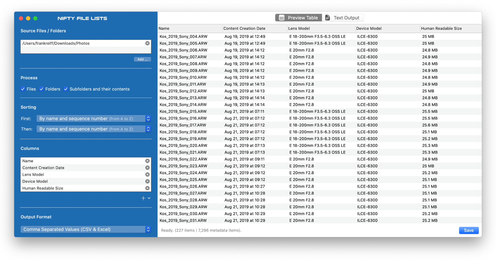 Nifty File Lists 1.13 Mac 破解版 文件列表创建工具