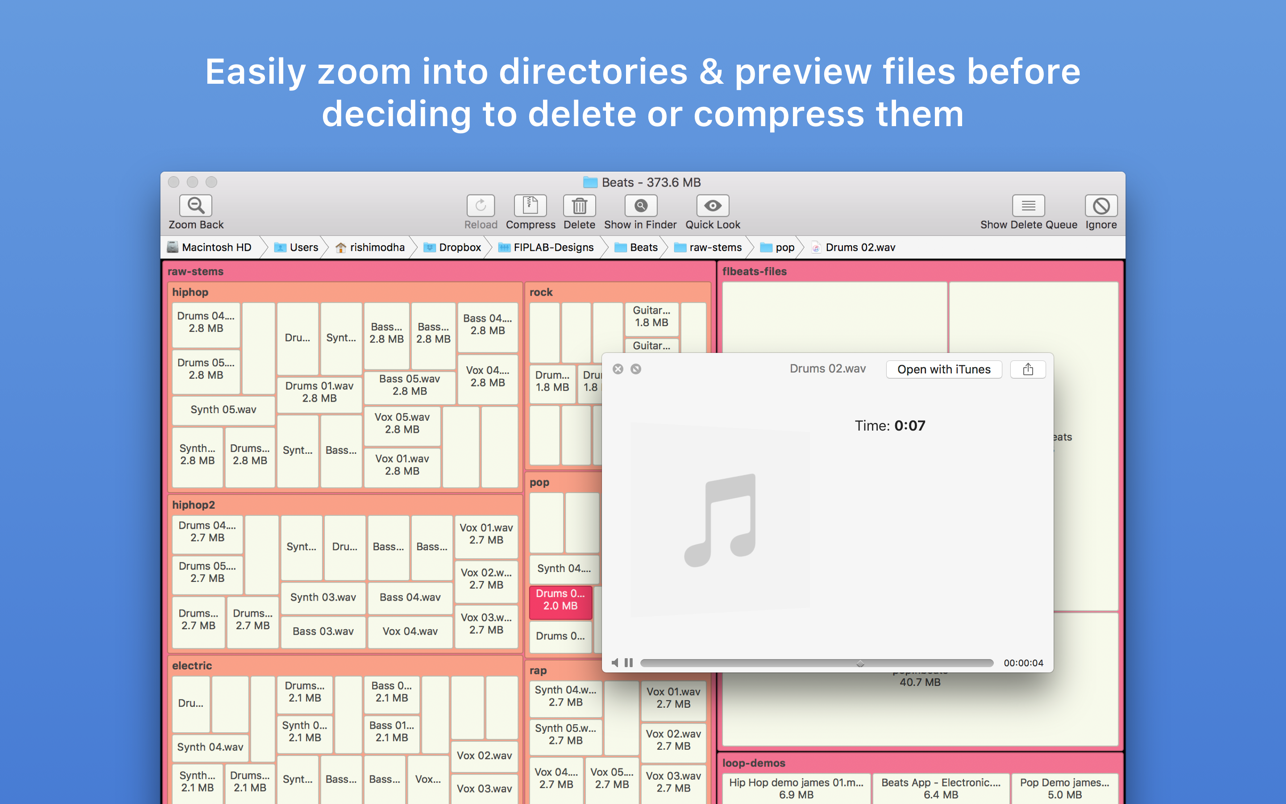 Disk Map 2.6 Mac 破解版 Mac上直观的显示磁盘空间占用状态的工具