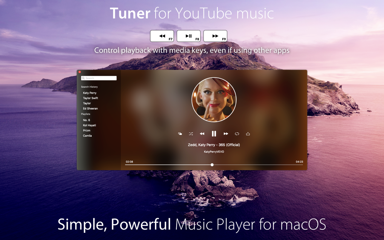 Tuner for YouTube music 5.2 Mac 破解版 基于 YouTube的无限音乐库