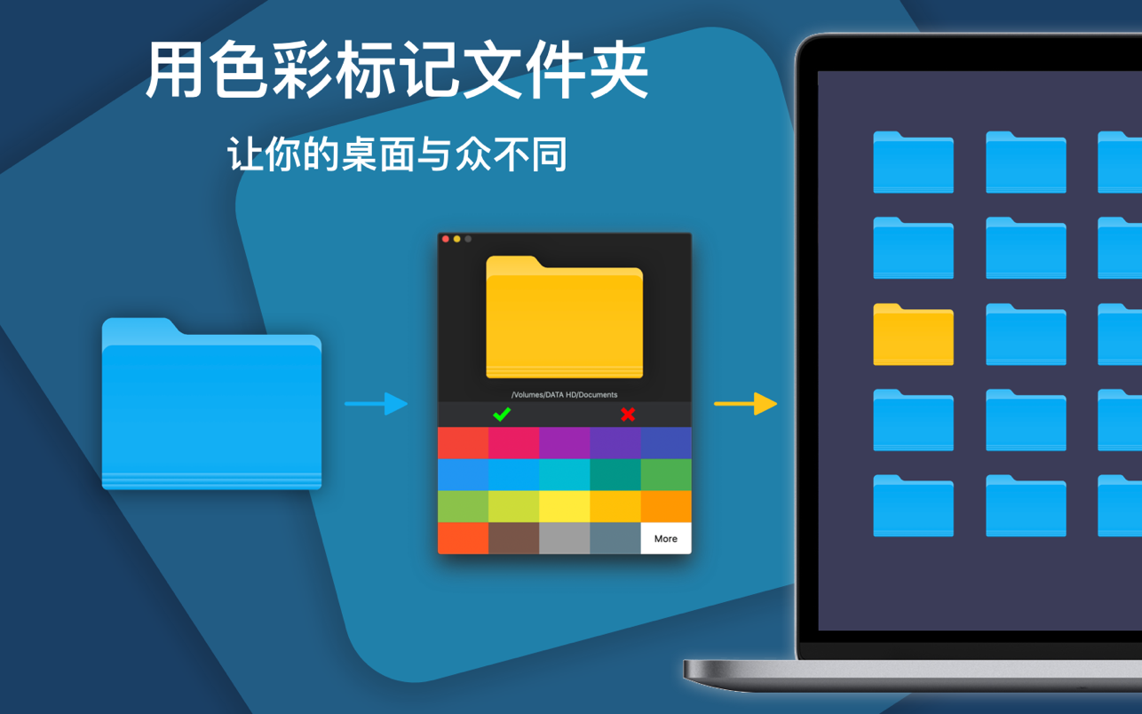 ColorFolder 1.1.1 Mac 破解版 一键改变文件夹的颜色