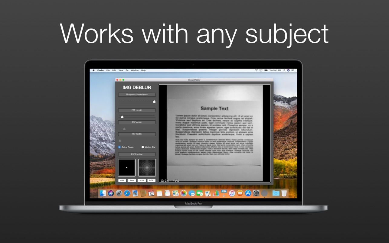 Image Deblur Blurred & Shaky 1.0.8 Mac 破解版 图像模糊效果处理工具