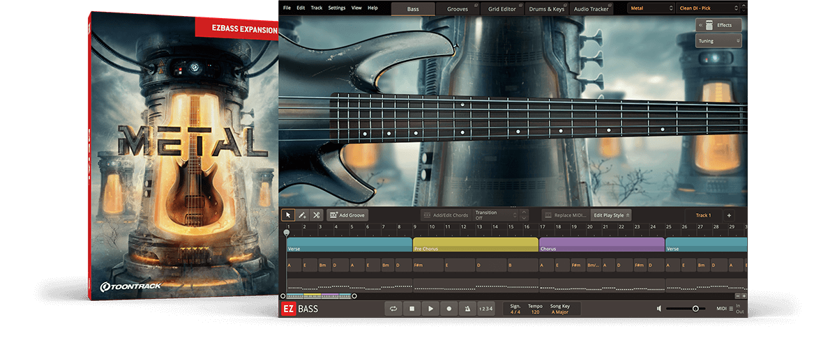 Toontrack Metal_EBX 1.0.3 Update Mac 破解版 EZbass扩展音色库金属摇滚