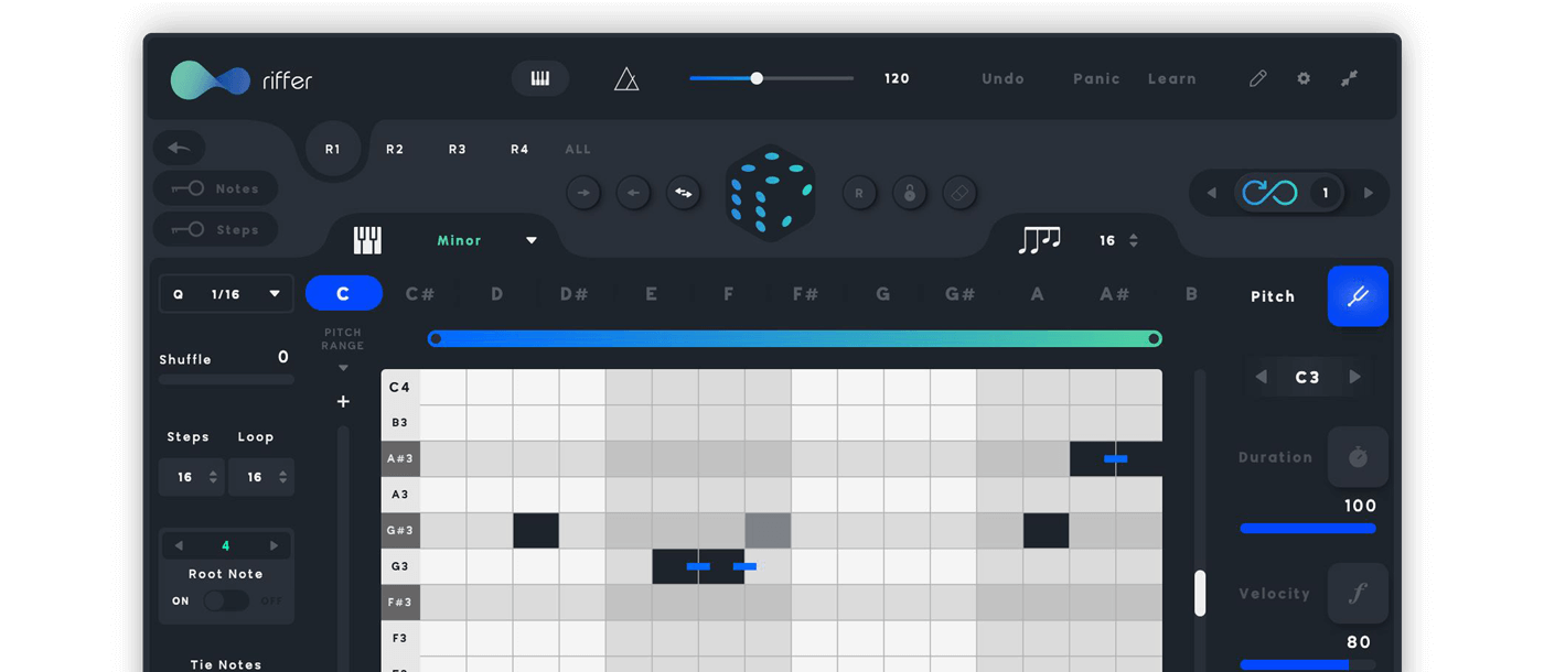 Audiomodern Riffer 3.0 Mac 破解版 智能MIDI工具