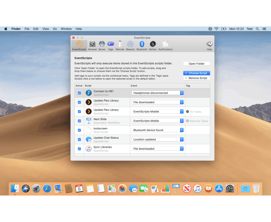 EventScripts 1.32 Mac 破解版 AppleScripts脚本触发器