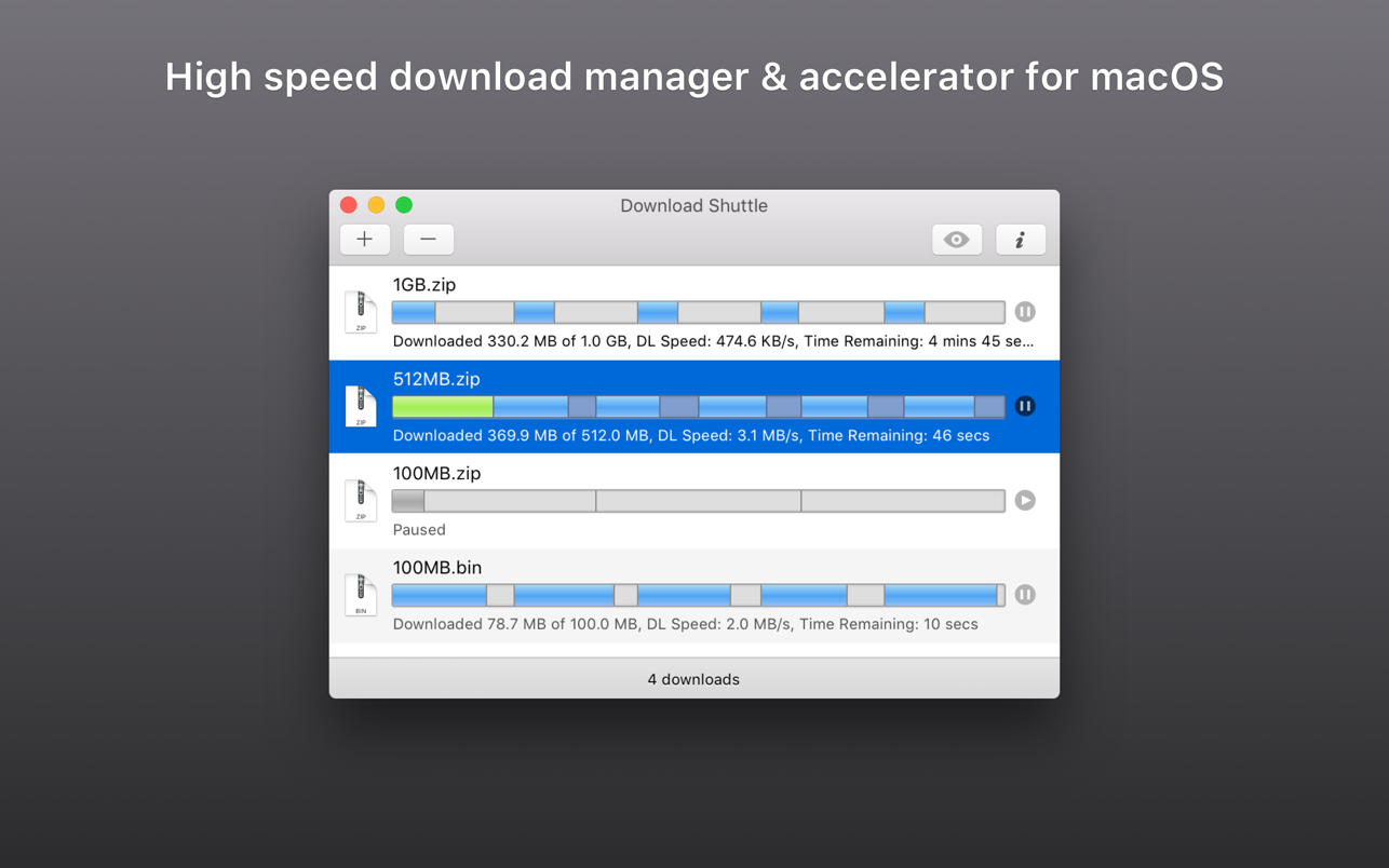 Download Shuttle Pro 1.7 Mac 破解版 文件快速下载器