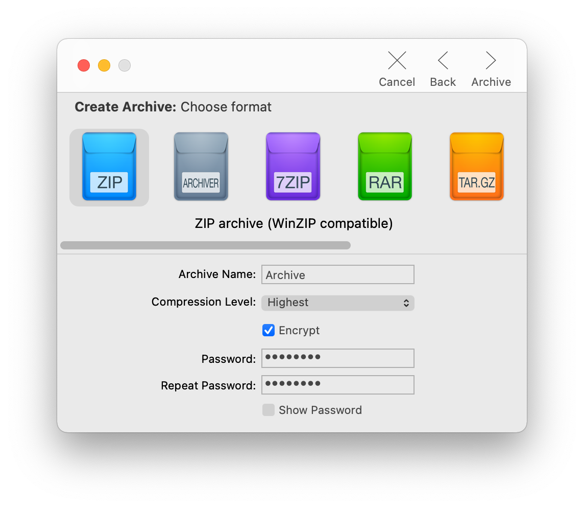 Archiver 4.0.0 Mac 破解版 Mac上强大的压缩解压缩工具