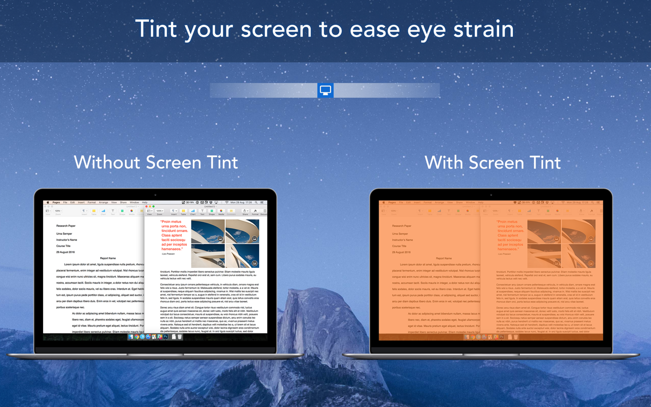 Screen Tint 1.0.4 Mac 破解版 调整屏幕色调保护视力