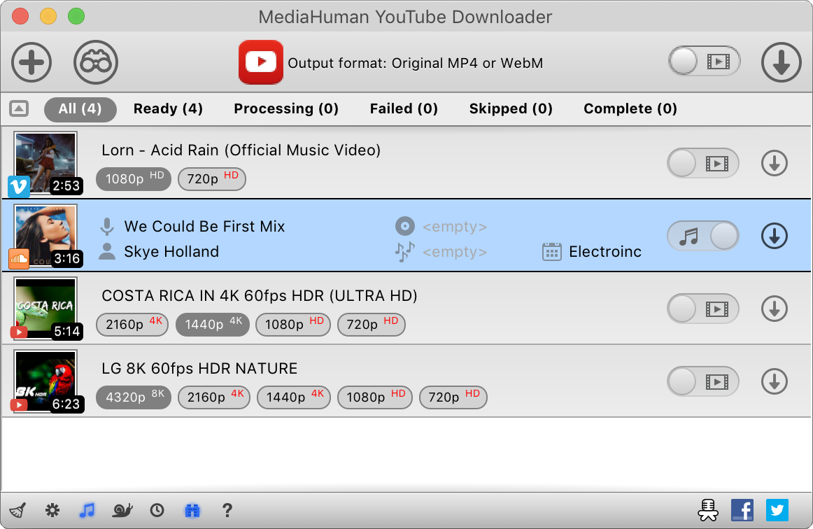 YouTube Downloader for Mac 3.9.9.52 破解版 - YouTube视频下载