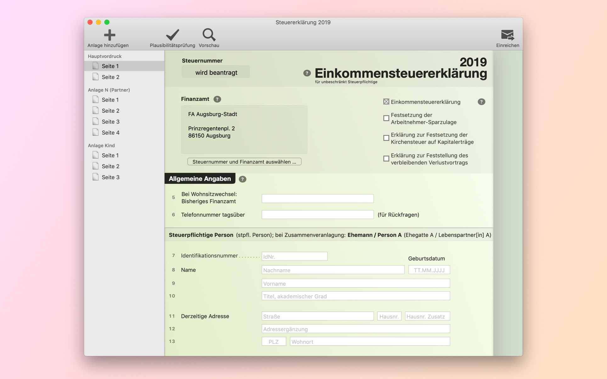 Steuererklärung 3.0.2 Mac 破解版 税务申报表工具