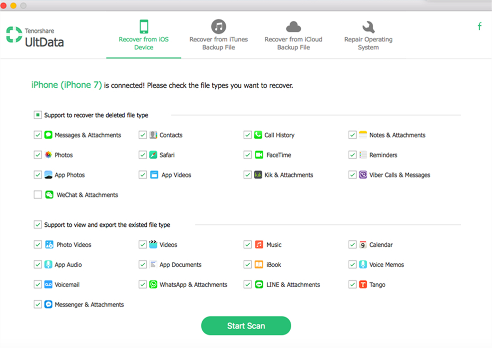 Tenorshare UltData 9.5.0 Mac 中文破解版 - iOS设备数据恢复工具