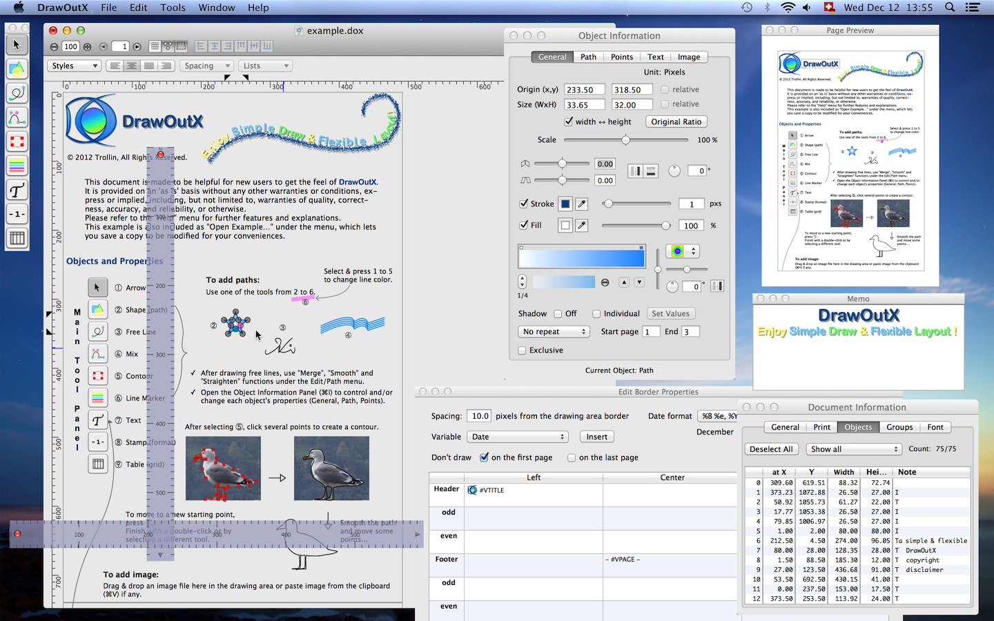 DrawOutX 2.1.1 Mac 破解版 灵活易用的多页文档程序