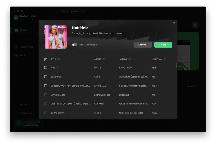 NoteBurner Spotify Music Converter 2.0.0 Mac 破解版 - Spotify音乐转换