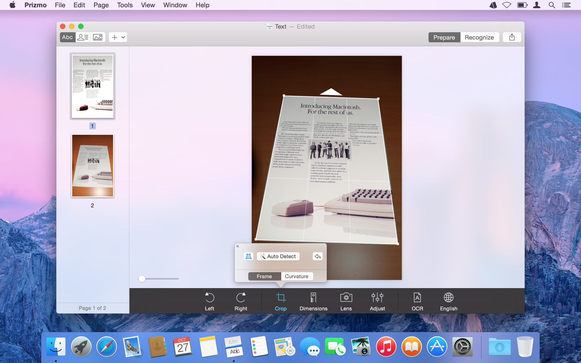 Prizmo Pro 4.0.4 Mac 破解版 光学OCR图像文字识别工具