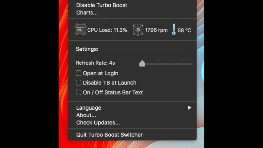 Turbo Boost Switcher Pro 2.9.1 Mac 破解版 Mac电池管理工具