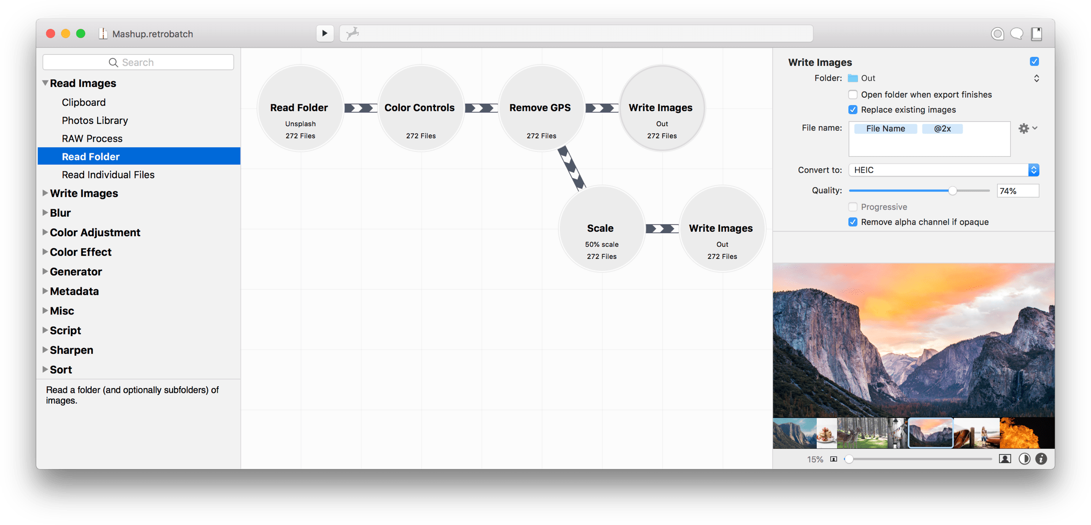 Retrobatch 1.4.5 Mac 破解版 多功能图片裁剪压缩加水印批量工具