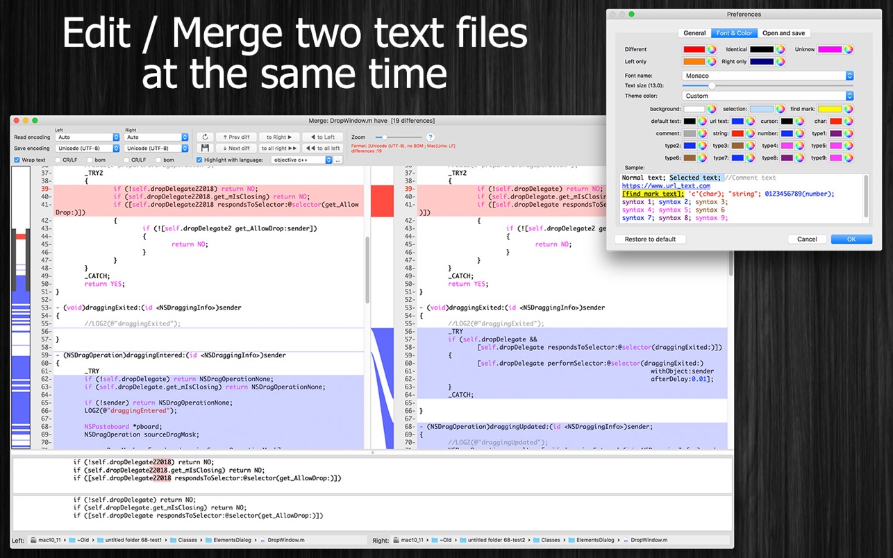 CompareMerge Mac 破解版 文件合并比较工具