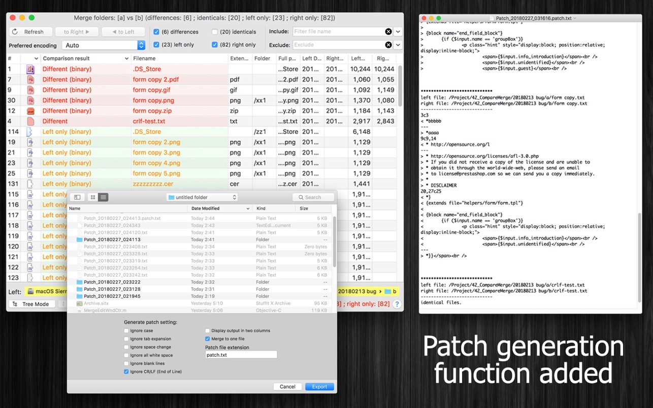 CompareMerge Mac 破解版 文件合并比较工具