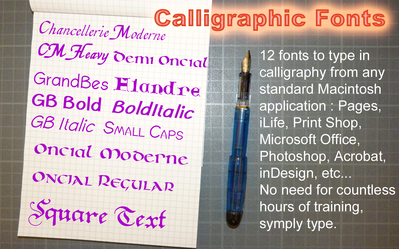 Calligraphic Fonts Mac 破解版 书法字体软件