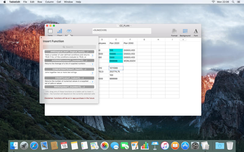 TableEdit for Mac 1.4.6 破解版 - 干净和优雅的电子表格应用程序