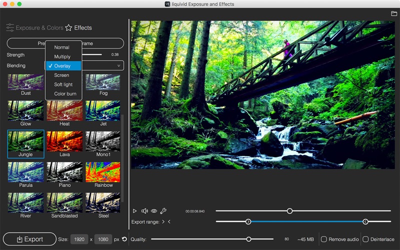 liquivid Video Exposure and Effects 1.4.1 Mac 破解版 - 视频增强工具