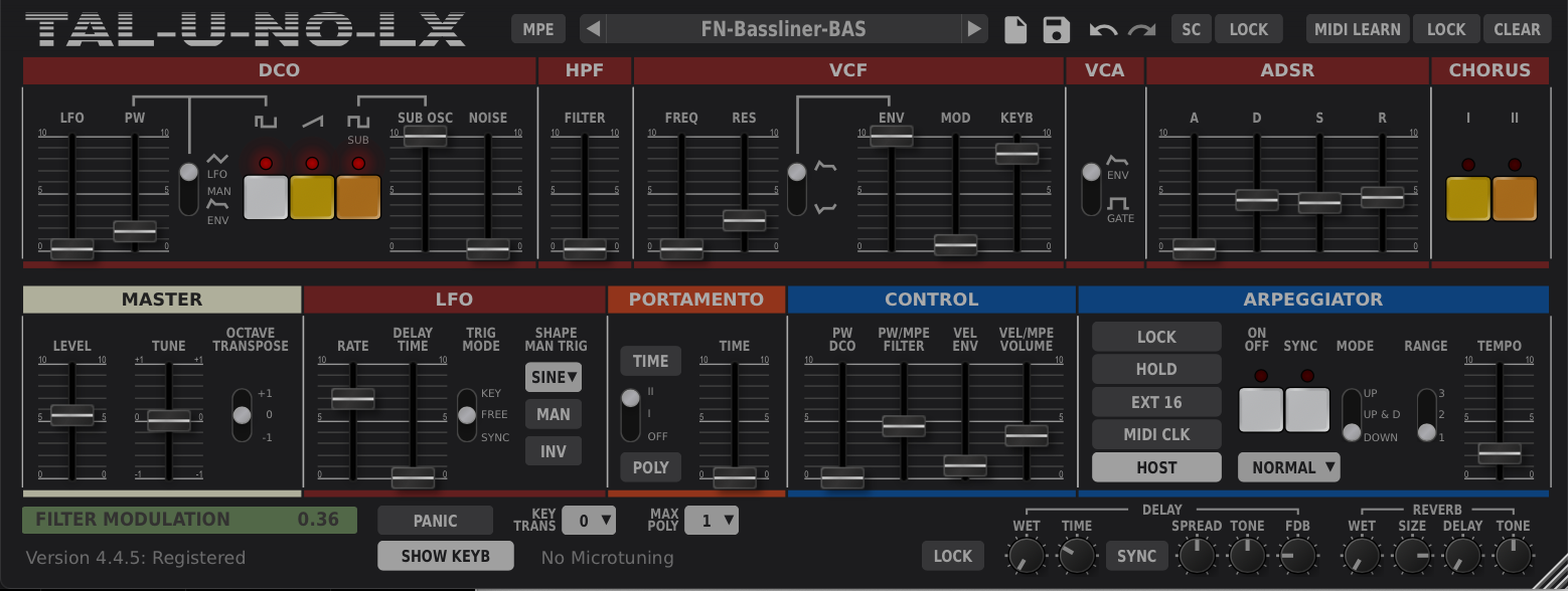 Togu Audio Line TAL-U-NO-LX 4.1.1 Mac 破解版 流行硬件仿真器