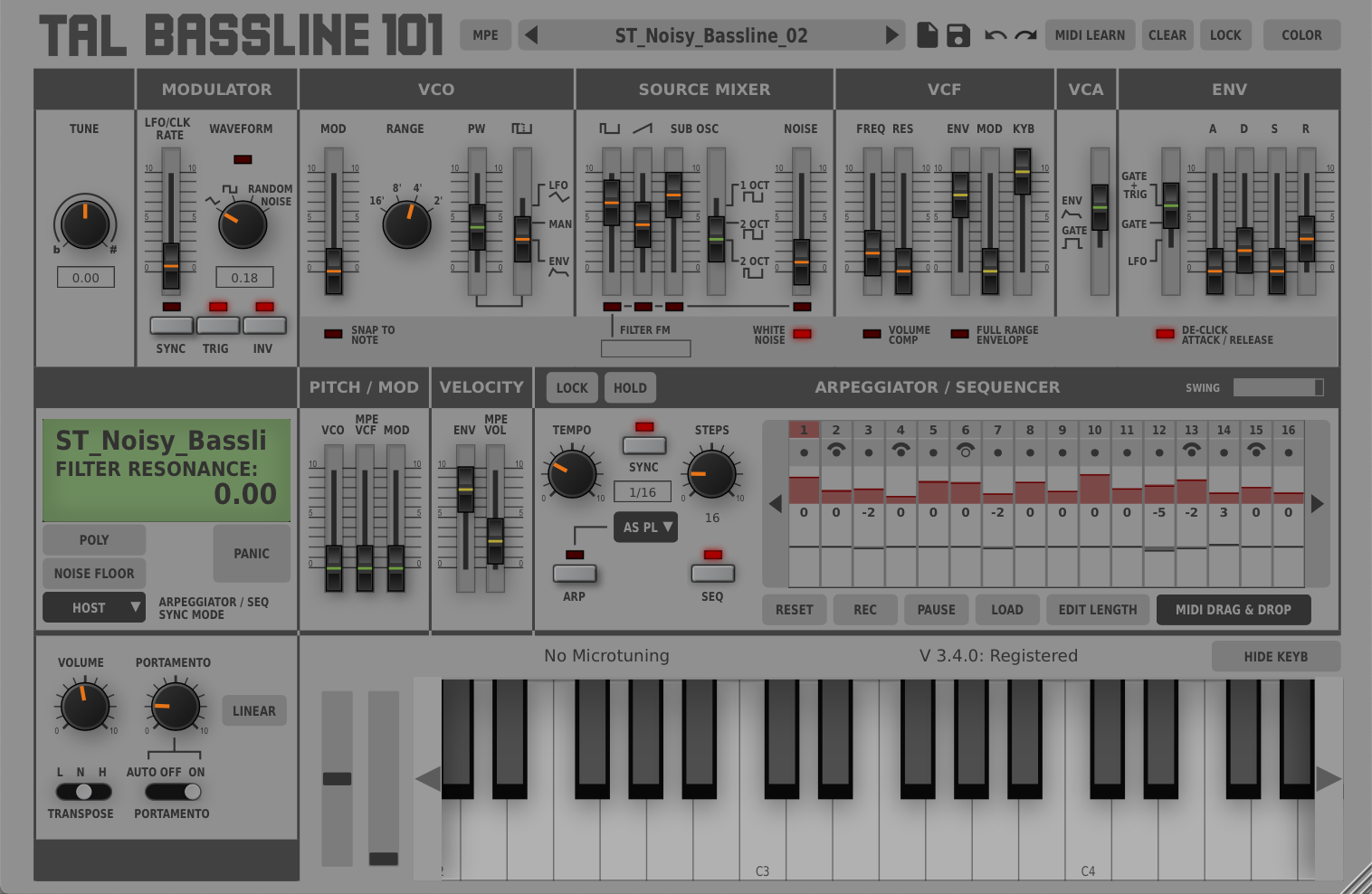 Togu Audio Line TAL-BassLine-101 Mac 破解版 模拟声声道低音合成器