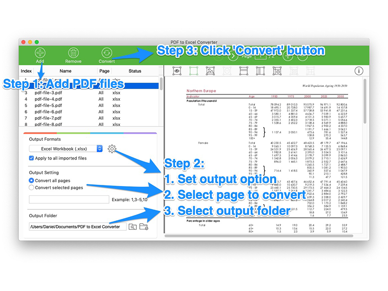 PDF to Excel Converter Mac 破解版 PDF转Excel转换器