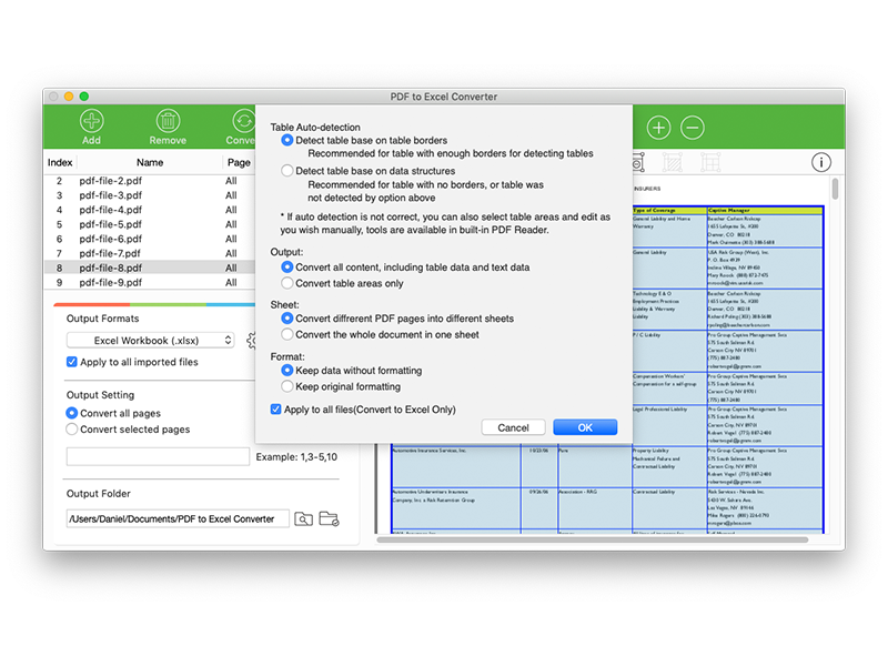 PDF to Excel Converter Mac 破解版 PDF转Excel转换器