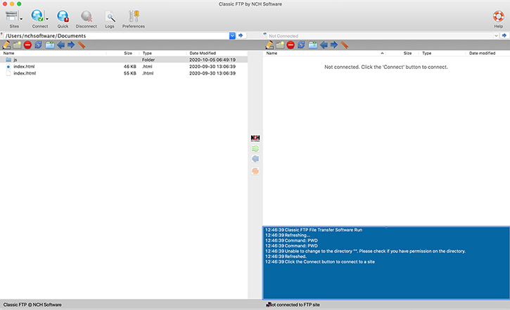 NCH ClassicFTP Mac 破解版 易于使用的FTP客户端