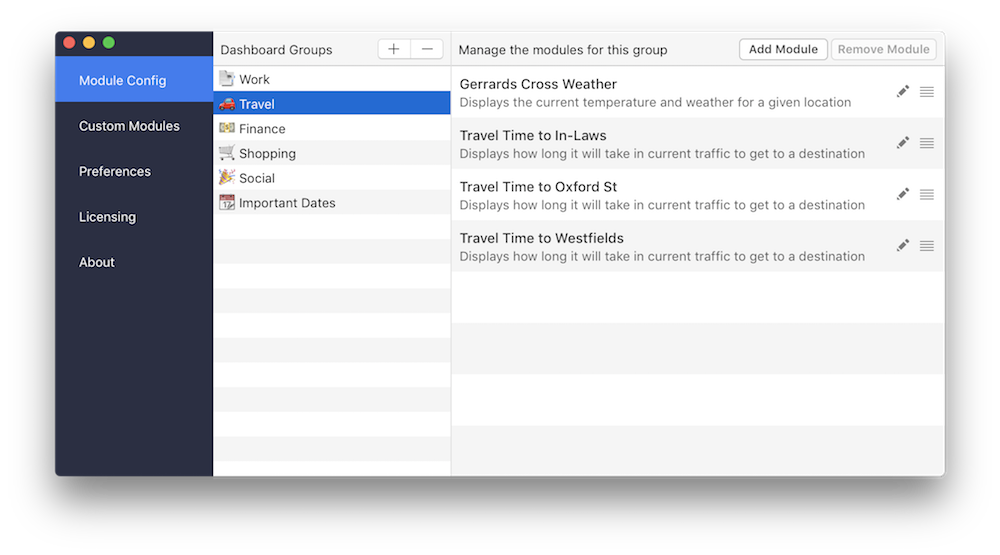 Infinity Dashboard Mac 1.4.9 破解版 - 多功能内置小程序应用
