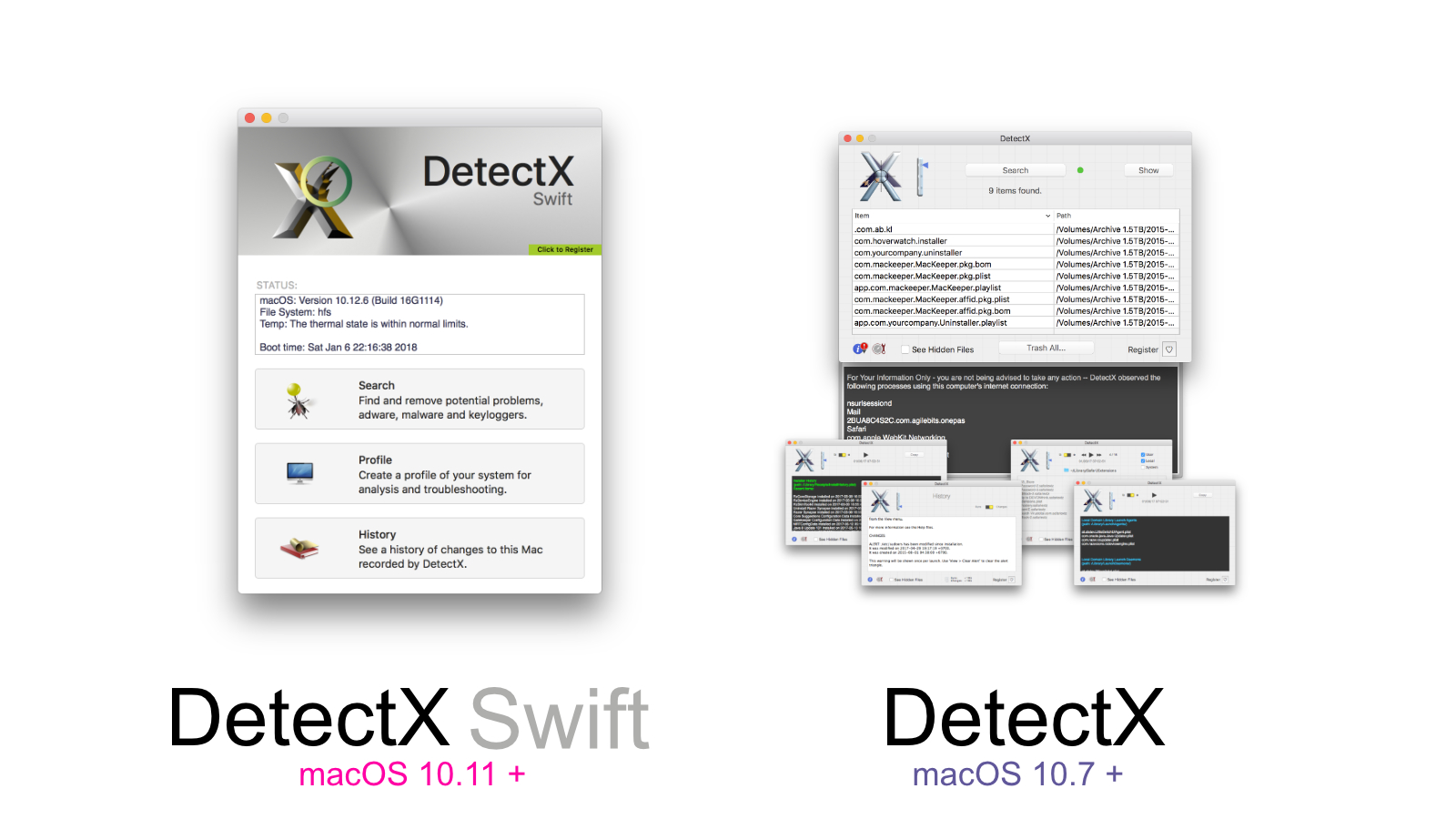 DetectX Swift 1.081 Mac 破解版 - 安全和故障排除工具
