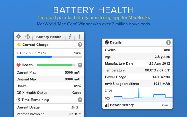 Battery Health 6.0 Mac 破解版 - 全能电池健康医生查看器