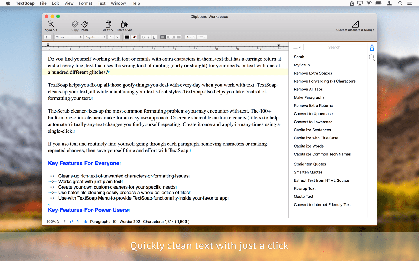 TextSoap for Mac 8.4.7 破解版 - Mac上强大的文字格式处理工具