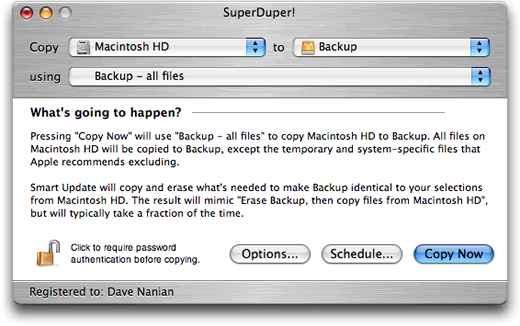 SuperDuper for Mac 3.1.5 破解版 - Mac上优秀的数据备份工具