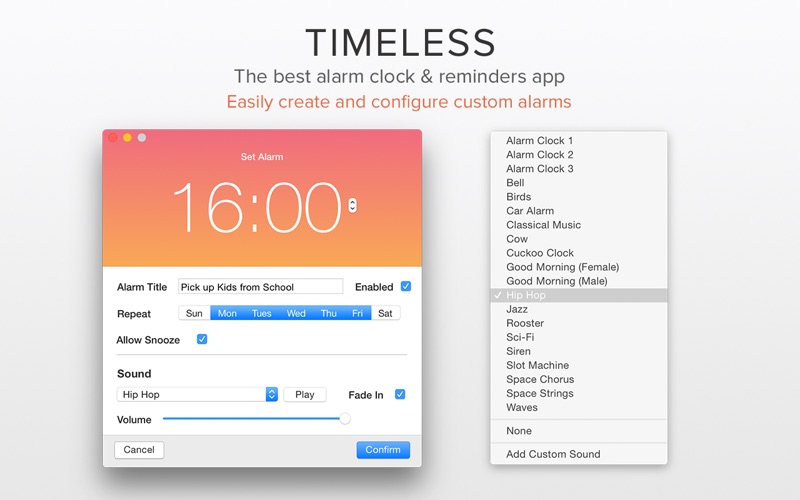 Timeless for Mac 1.8 激活版 - 好用漂亮的闹钟和提醒工具