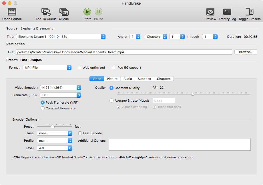 HandBrake for Mac 1.1.0 免费版 - 优秀的视频格式转换应用